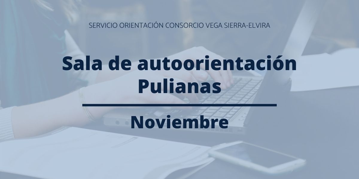 programación sala de autoorientación de Pulianas en noviembre
